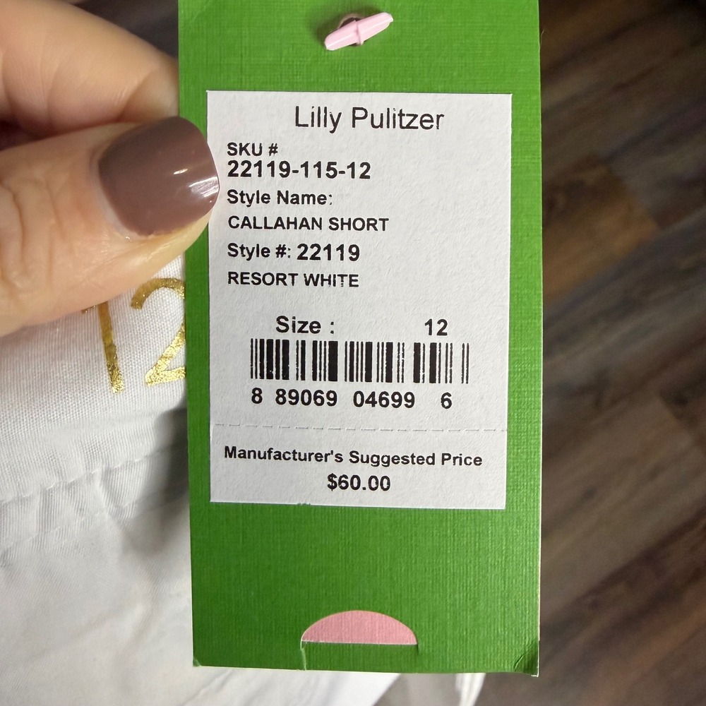 Lilly Pulitzer Callahan Shorts Resort White Seersucker Textured NWT Womens 12 - Picture 5 of 8